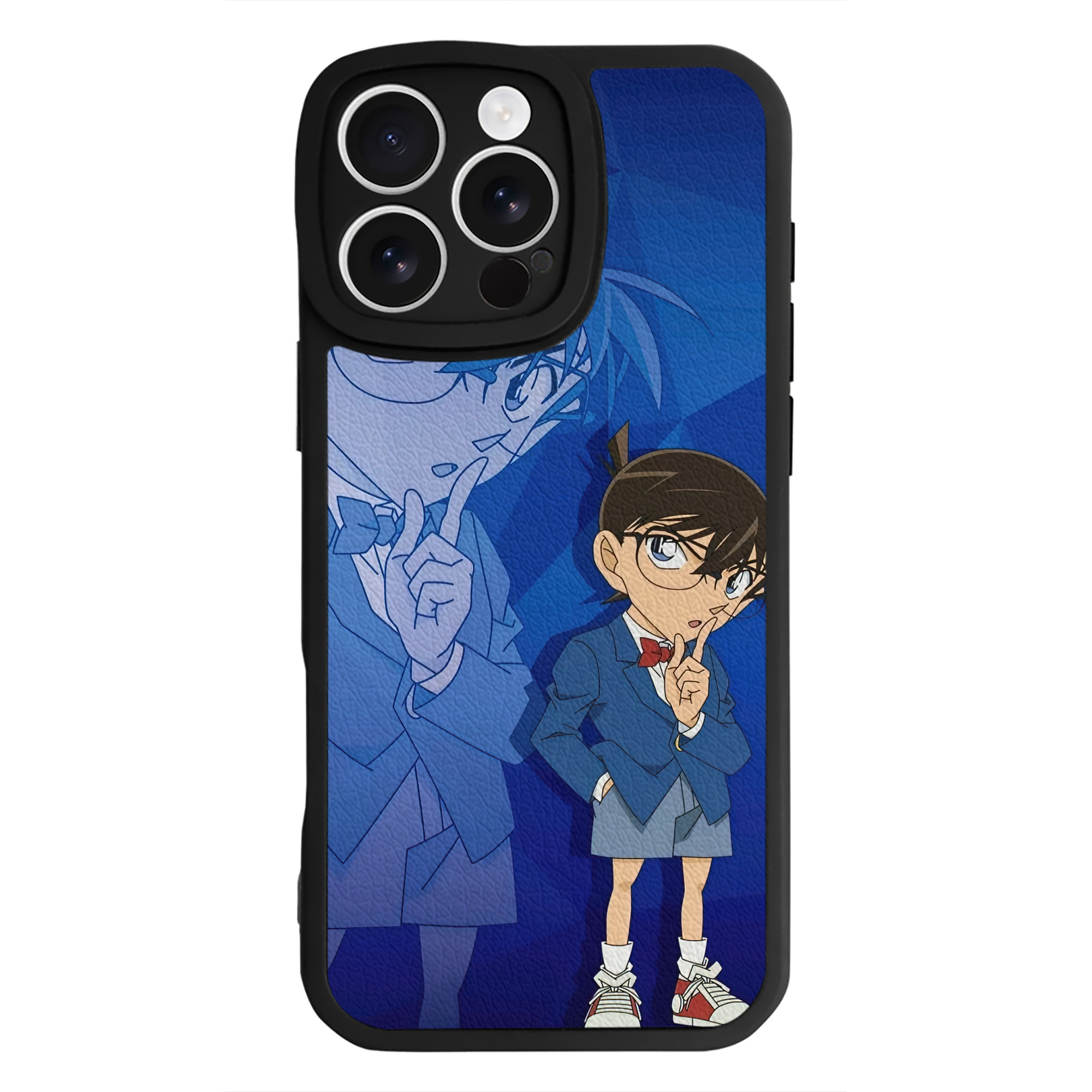 （画像用） 名探偵コナン Detective Conan 【iPhone 16シリーズ対応】シリコンスマホケース（レザー調） 材質：シリコン